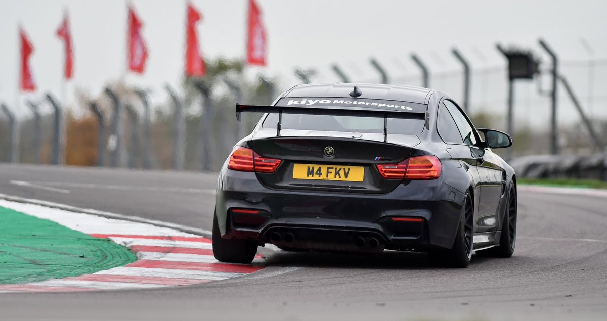 BMW M4 track car at Donington